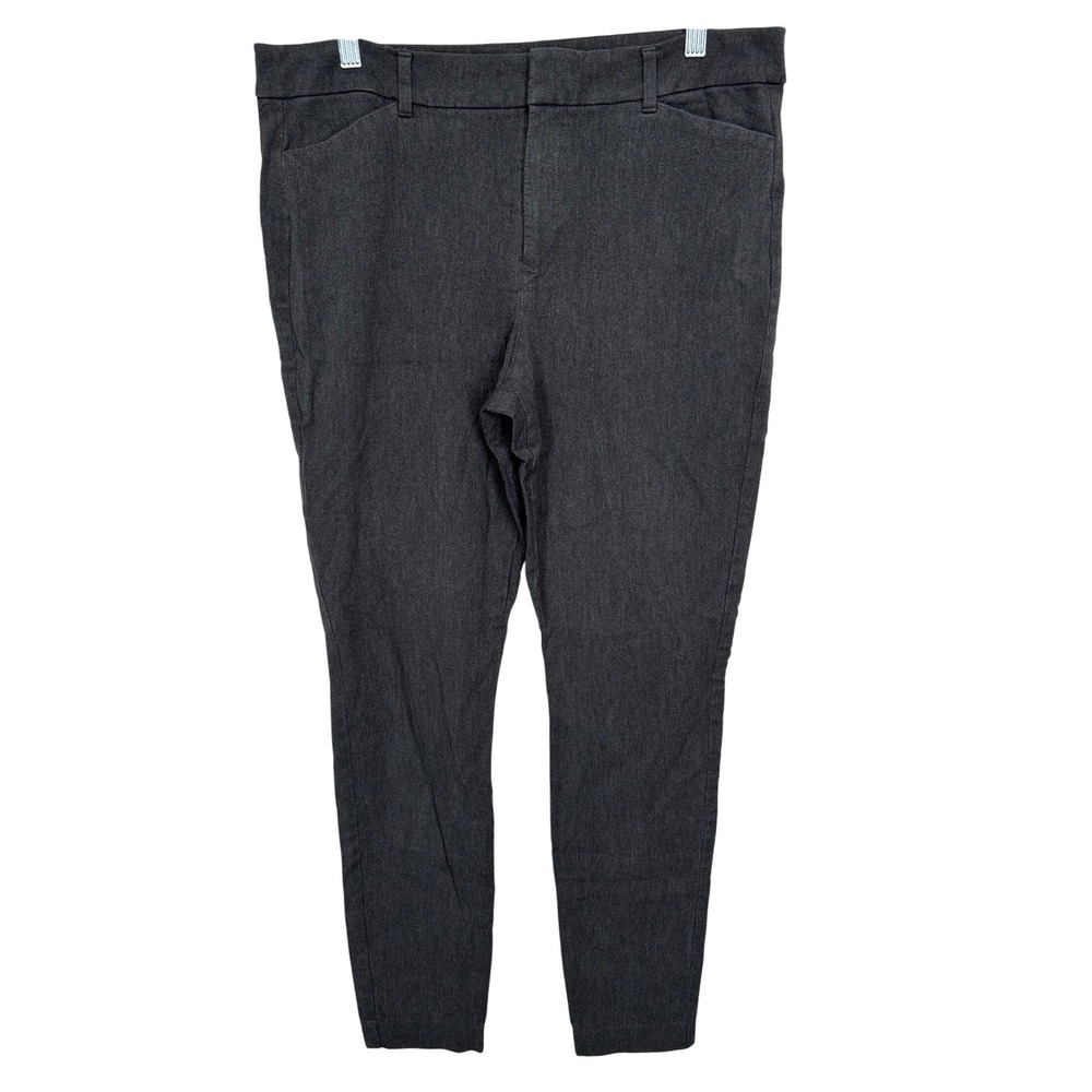 Old Navy High Rise Pixie Secret Smooth Pockets Gray Dress Pants Women's 14 Tall